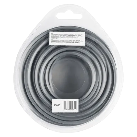 Леска для триммера DENZEL армированная алюминием квадратная, 3,0мм х 15м, блистер ALUFLEX