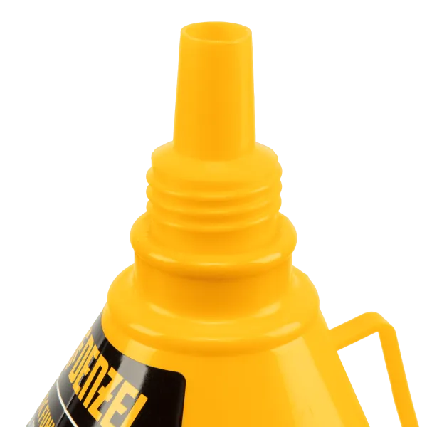 Воронка пластиковая DENZEL 135 мм с металлическим ситом, гибким наконечником и непроливайкой