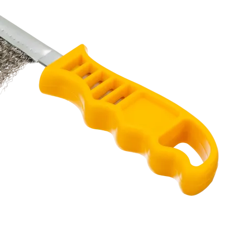 Щетка металлическая с пластмассовой ручкой DENZEL, нержавеющая проволока