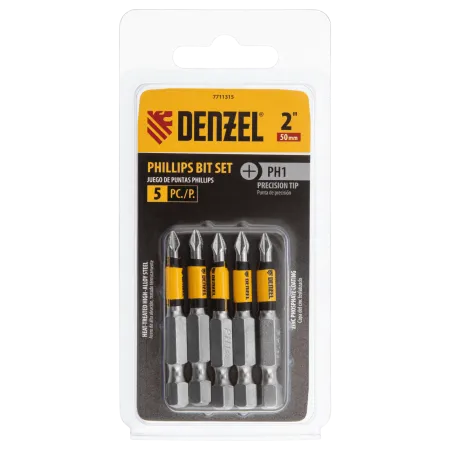 Набор бит DENZEL PH1x50, 5 шт.