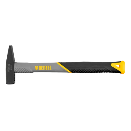 Молоток слесарный DENZEL 200 г, кованый, фибергласовая  рукоятка c TPR покрытием