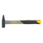 Молоток слесарный DENZEL 200 г, кованый, фибергласовая  рукоятка c TPR покрытием
