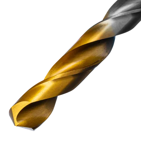 Сверло спиральное по металлу DENZEL 11 х 195 мм, Р6М5, Golden Tip, удлиненное