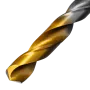 Сверло спиральное по металлу DENZEL 11 х 195 мм, Р6М5, Golden Tip, удлиненное