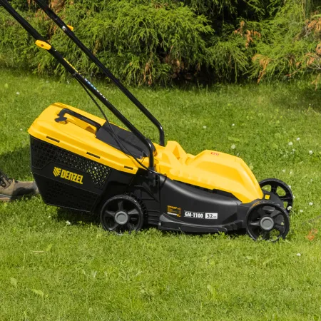 Газонокосилка электрическая DENZEL GM-1100, 1100 Вт, шир. 32 см, 3 уров., травосб. 30 л
