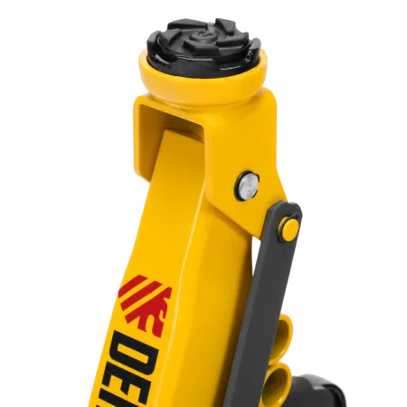 Домкрат гидравлический DENZEL подкатной с фиксатором, 2,8 т, 135-385 мм