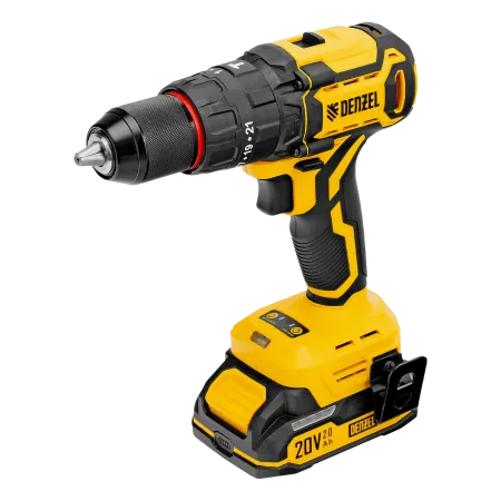 Дрель-шуруповерт аккумуляторная ударная бесщет. DENZEL CIDH-BL-20, Li-Ion, 20 В