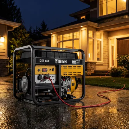 Генератор дизельный DENZEL DES-85E, 8,5 кВт, 230 В, 16 л, электростартер