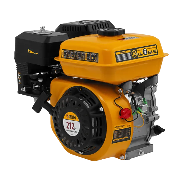 Двигатель бензиновый RX-17S, 7 л.с., 212 см3, горизонтальный вал шлиц 25 мм Denzel