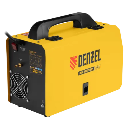 Аппарат инвертор. полуавтомат. cварки DENZEL IMIG-200SP Pulse, 200 А, ПВ 60%, катушка 5 кг