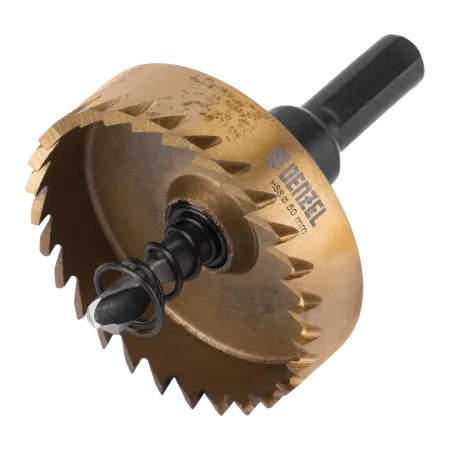 Коронка по металлу DENZEL 724116, 50 мм, HSS, нитридтитановое покрытие