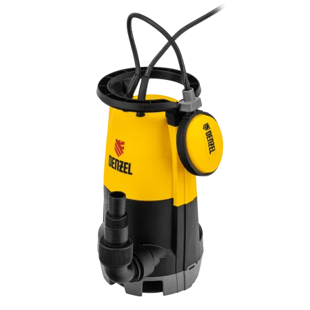 Дренажный насос DENZEL DP450S для чистой и грязной воды, 450 Вт, напор 6 м, 12000 л/ч