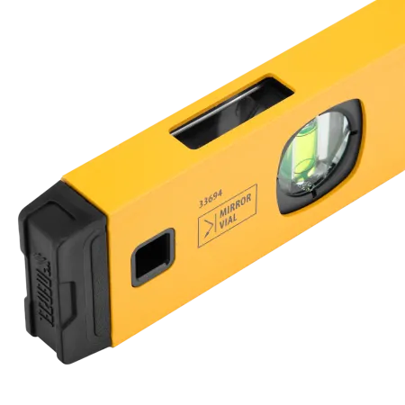 Уровень алюминиевый DENZEL магнит., фрезерованный, 3 глазка (1 зеркал.), 0,5 мм/м, 1200 мм