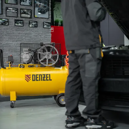 Компрессор воздушный DENZEL BCI3000-T/200, 3.0 кВт, ременный привод, 200 литров, 530 л/мин