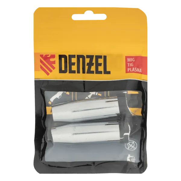 Сопло газовое DENZEL 16, длина 57мм, 2 шт для MIG горелки тип 24