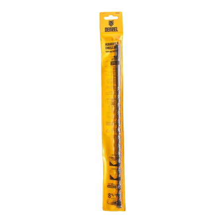 Бур по бетону DENZEL 705019, 10 x 310 мм, двойная спираль, три пылеотводящие кромки