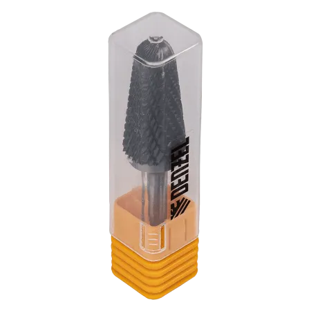 Борфреза по металлу DENZEL твердосплавная, коническая закругленная, тип-L, 16 мм