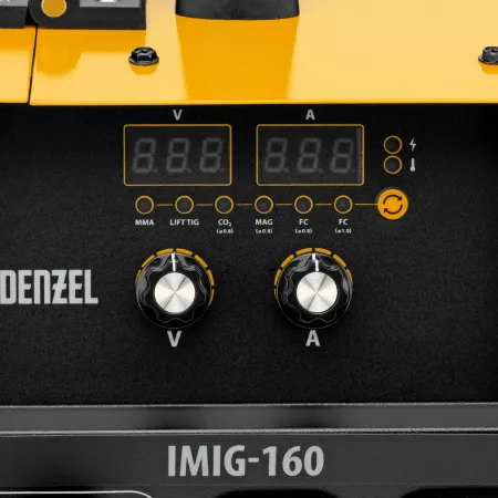 Аппарат инвертор. полуавтомат. cварки DENZEL IMIG-160 Synergy, 160 А, ПВ 60%, катушка 5 кг