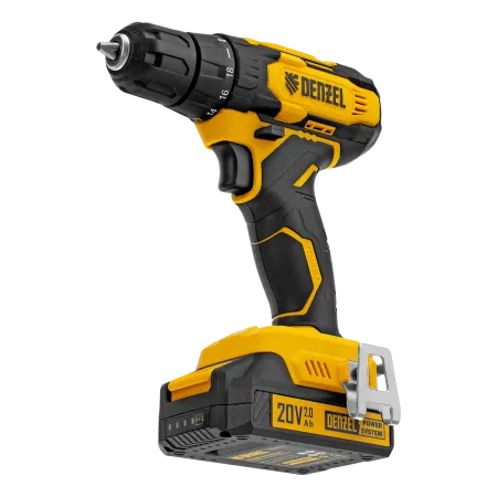 Дрель-шуруповерт аккумуляторная DENZEL CDQ-20, Li-Ion, 20 В