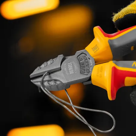 Бокорезы DENZEL диэлектрические рукоятки, до 1000 В, трехкомпонентные рукоятки, 180 мм