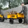 Прицеп для мотоблока DENZEL TT-500, оцинк., груз. 500 кг, рег. сцепка, колеса 4.00-10, в упаковке