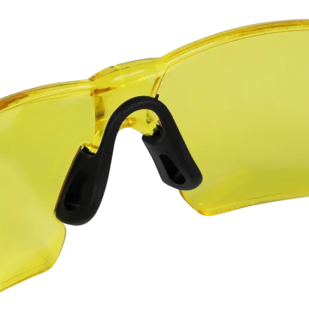 Очки защитные DENZEL открытые, поликарбонатные, желтая линза, 2х комп.дужки
