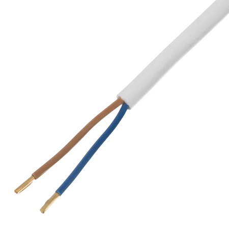 Шнур сетевой Energy Series DENZEL, ПВС, 3 м, 2 x 1,5 мм, с неразборной вилкой, белый