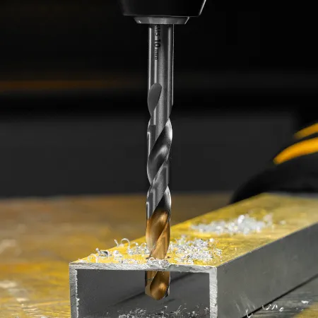 Сверло спиральное по металлу DENZEL 10 x 133 мм, Р6М5, Golden Tip 