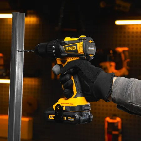 Дрель-шуруповерт аккумуляторная, бесщет. DENZEL BLDL-IB-18-0, Li-Ion, 18 В