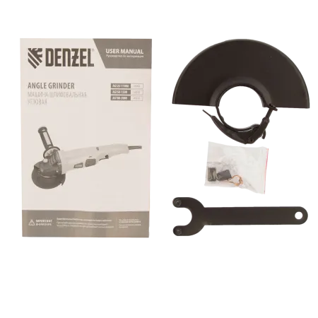 Машина шлифовальная угловая DENZEL AG125-1100A, 1100 Вт, 125 мм, 3000-11000 об/мин