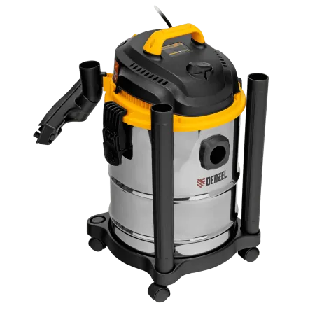 Пылесос строительный DENZEL SVC15, 1200 Вт, бак 15 л, шланг 2 м