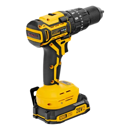 Дрель-шуруповерт аккумуляторная ударная бесщет. DENZEL CIDH-BL-20, Li-Ion, 20 В