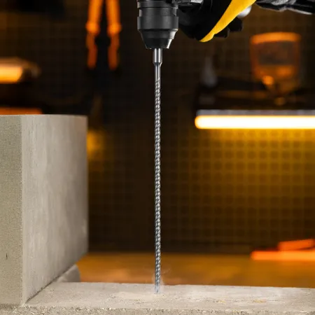 Бур по бетону DENZEL, цельная крестовая пластина, 6x315 мм, SDS PLUS