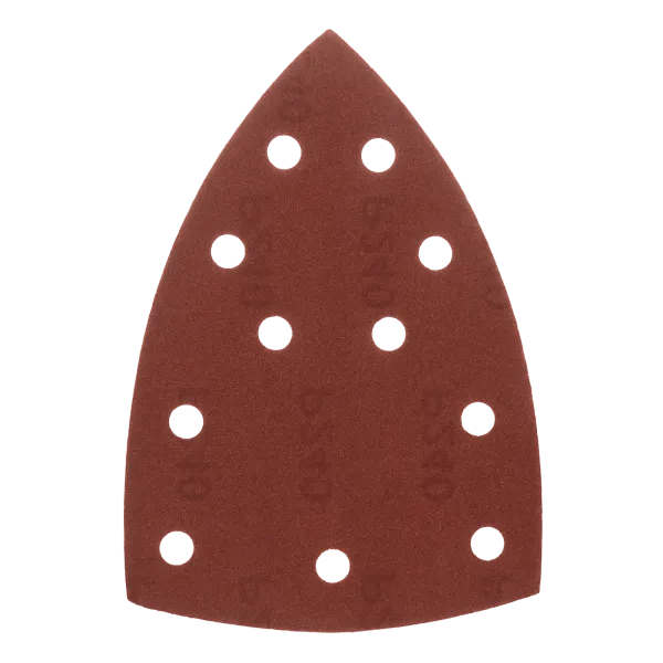 Треугольник абразивный на ворc. подложке под "липучку", перф., P 240, 150х150х100 мм, 5 шт. Denzel