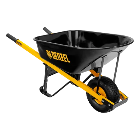 Тачка садовая DENZEL 68999, грузоподъемность 230 кг, 140 л, усиленная