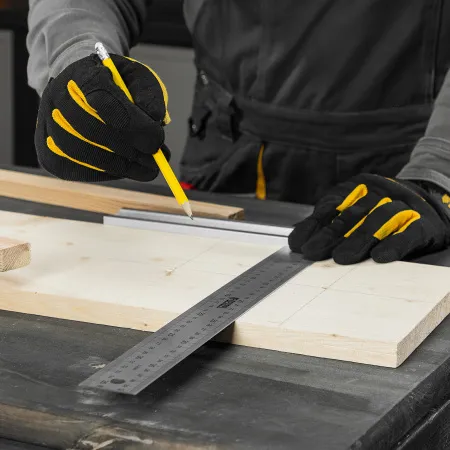 Угольник DENZEL 32398 400 мм, нержавеющая сталь, градуировка, алюминиевое основание