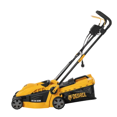 Газонокосилка электрическая DENZEL GM-1200, 1200 Вт, ширина 32 см, 3 уровня, 25 л