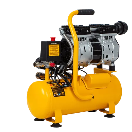 Компрессор безмасляный DENZEL DLS650/10, 650 Вт, 120 л/мин, ресивер 10 л, малошумный