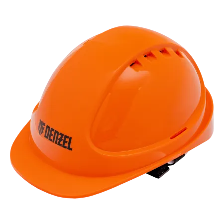 Каска защитная ударопрочная DENZEL ABS/PC, плавная регулировка, модель «Форвард» (К-05), оранж.