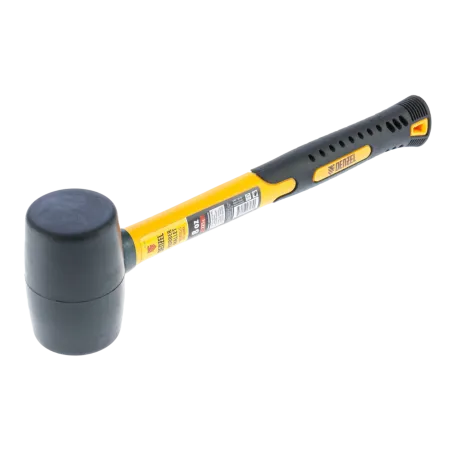 Киянка резиновая DENZEL 8 oz, черная резина, фибергласовая рукоятка