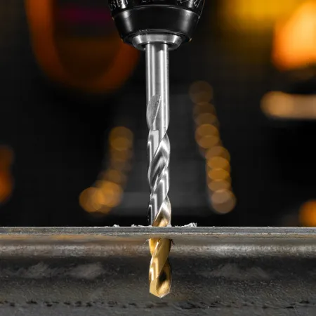 Набор сверл по металлу DENZEL, 1-13 мм, Р6М5-TiN, Golden Tip, 25 шт