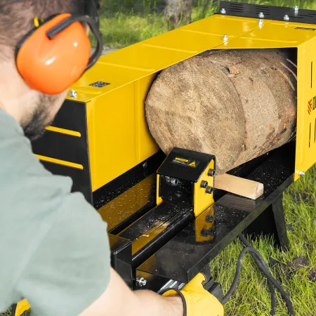 Дровокол электрический DENZEL ELS7T-52, 2300 Вт, сила раскола 7т, макс. размеры полена D250 x 520 мм