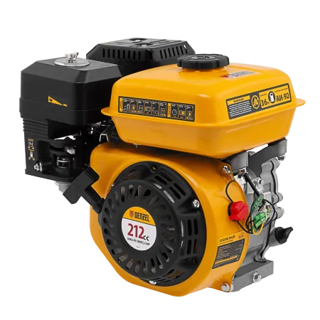 Двигатель бензиновый RX-17K, 7 л.с., 212 см3, горизонтальный вал шпонка 19 мм Denzel