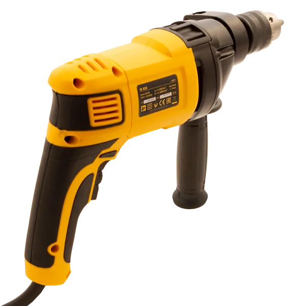 Ударная дрель DENZEL ID-850, 850 Вт, 0-3000 об/мин, 48000 уд/мин