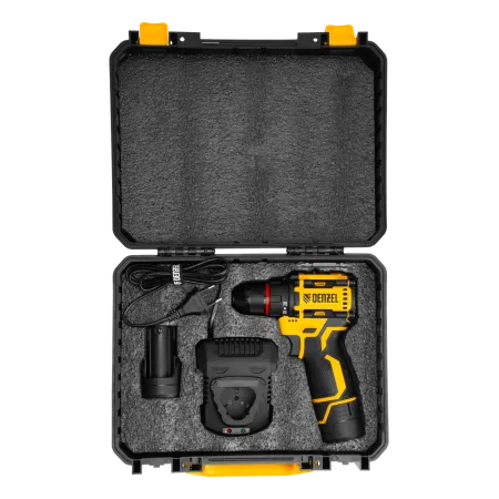 Дрель-шуруповерт аккумуляторная бесщет. DENZEL CDH-BL-12, Li-Ion, 12 В