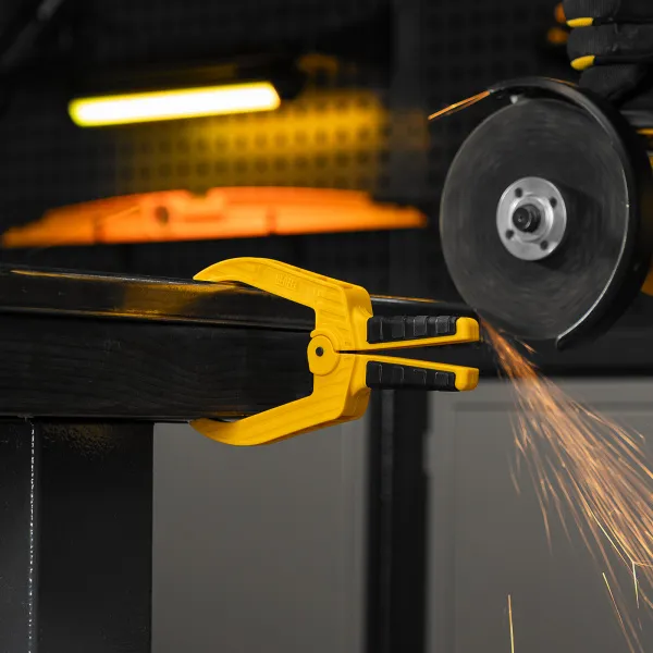 Струбцина клещеобразная DENZEL удлиненная 50 х 80 мм двухкомпонентные рукоятки