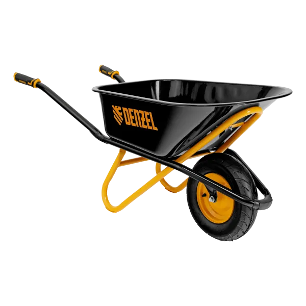 Тачка строительная DENZEL усиленная объем 120 л, 220 кг, колесо 16х4.00-8