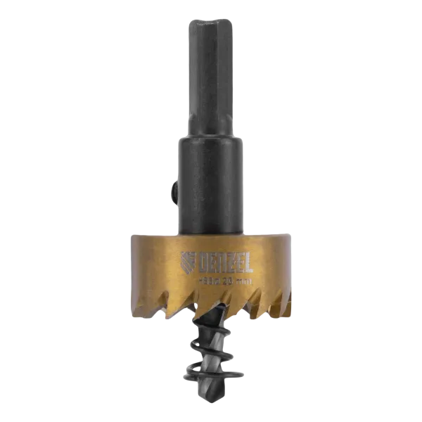 Коронка по металлу DENZEL 724106, 28 мм, HSS, нитридтитановое покрытие