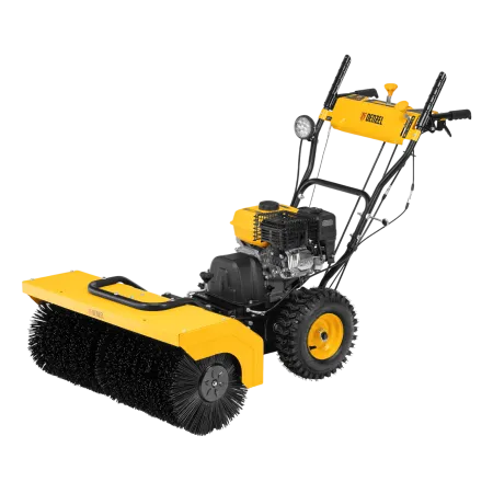 Гибридная снегоуборочная машина DENZEL с функц. подметания SWB-800, 212 сс, руч. старт, 2 насадки