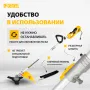 Триммер электрический DENZEL TE-1200, 1200 Вт, 380 мм, катушка + диск, разборная штанга